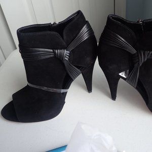 Vince Camuto Peep-Toe Suede Booties - Annavay
